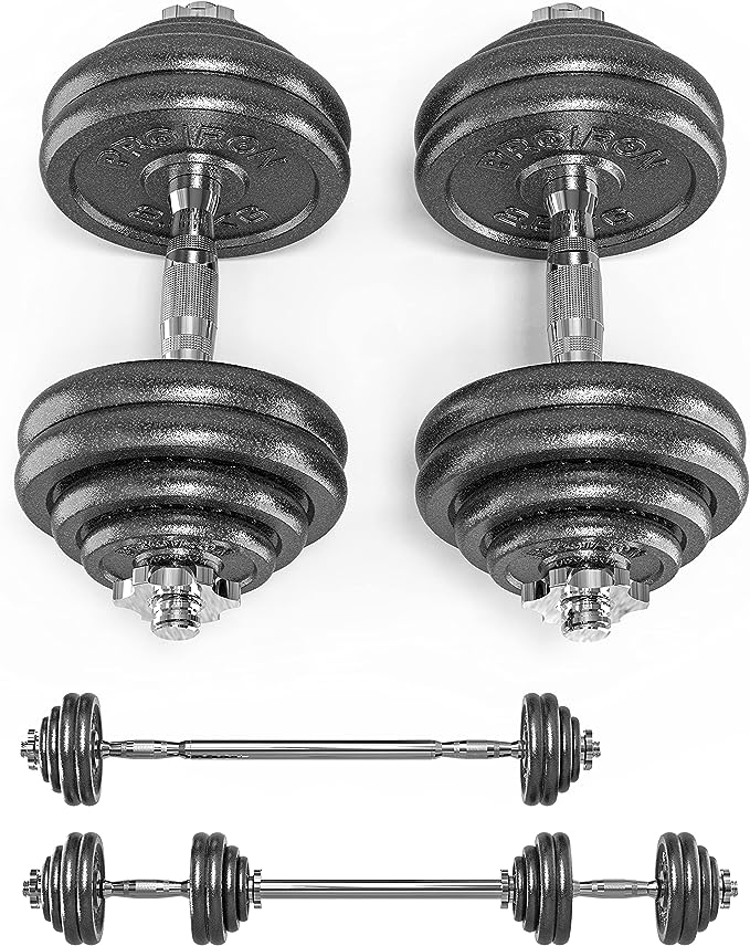 PROIRON Hanteln - Verstellbares 2-in-1 Hantelset 5-20/30 kg
