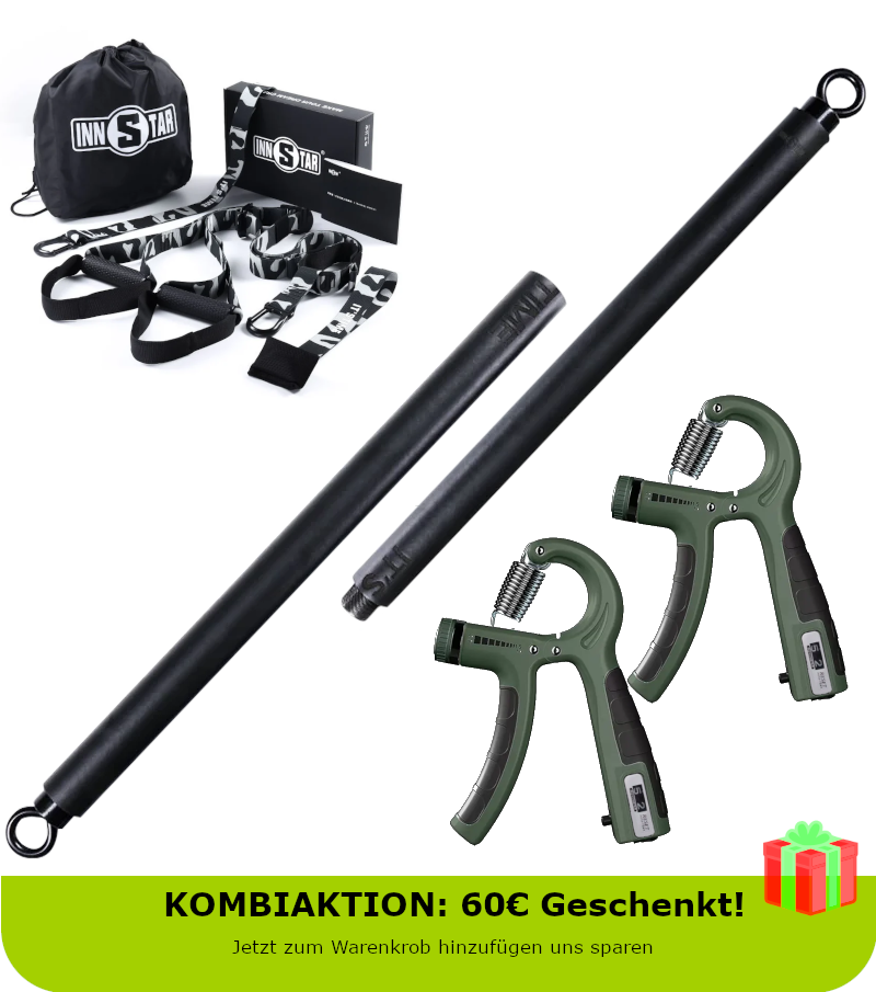 KOMBIAKTION SCHLINGENTRAINER/FITNESS -STANGE UND -HANDTRAINER