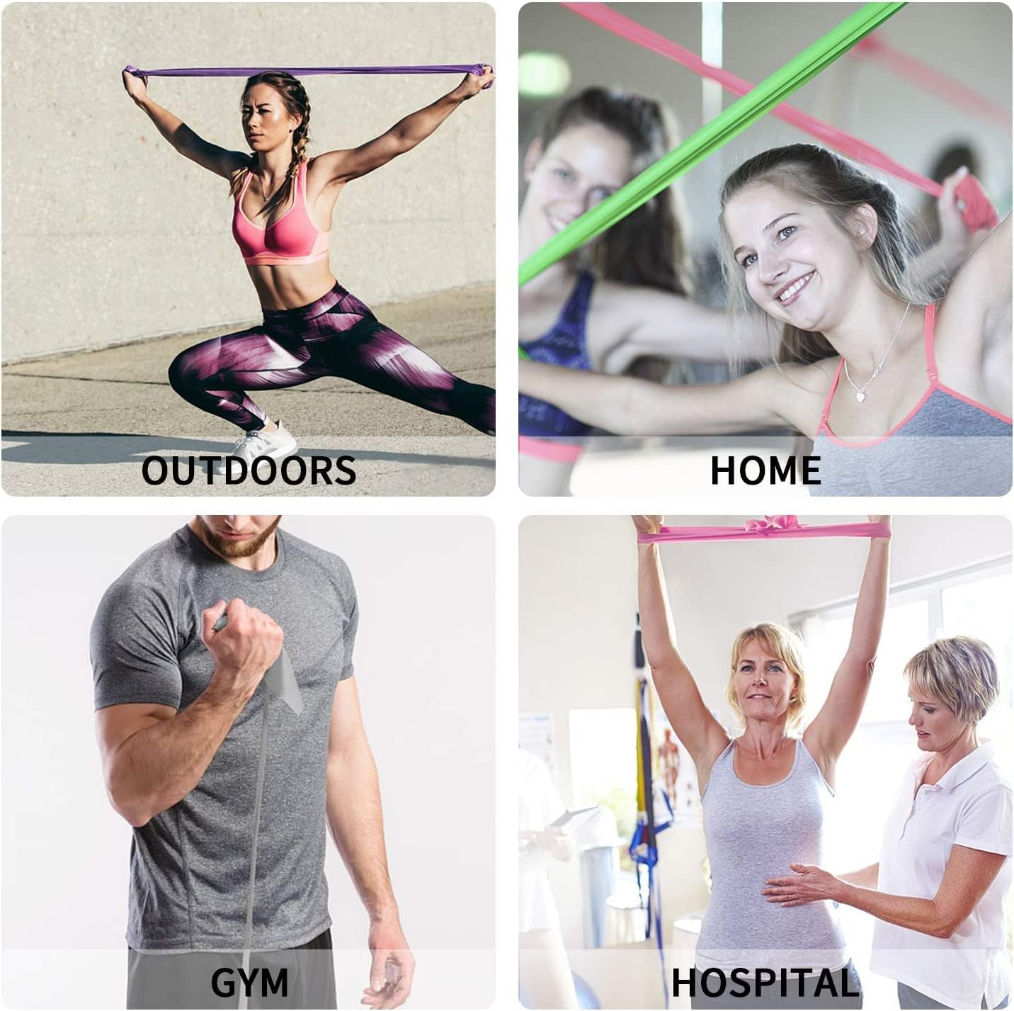 PROIRON Fitness Bänder für Gymnastik, Sport, Yoga, Dehnen und Muskelübungen