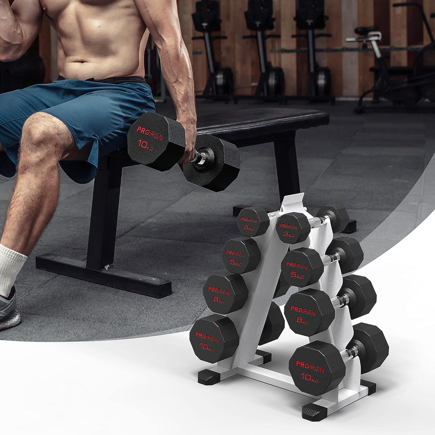 PROIRON Hexagon Hanteln - Dein tägliches Krafttraining (3-24 kg)