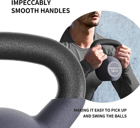 PROIRON Neopren Kettlebell, 4-16 kg | Bodenschonend