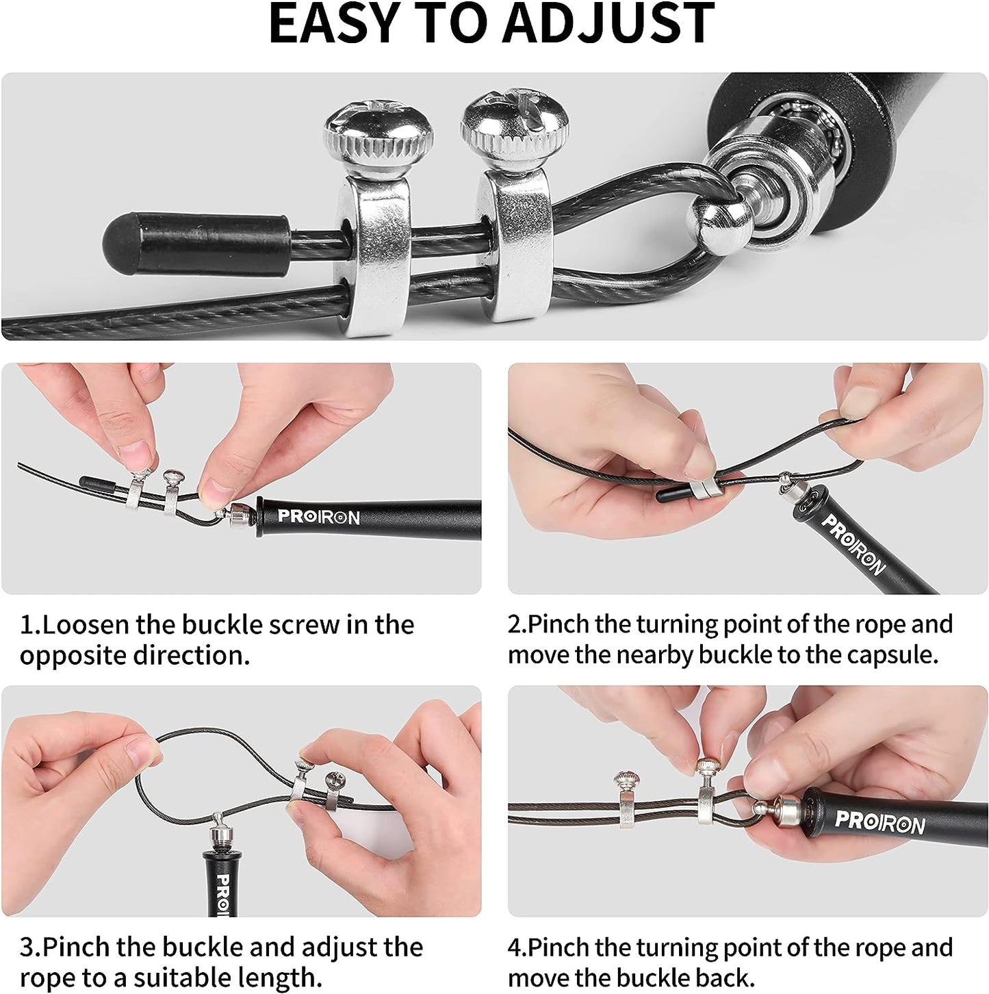 PROIRON Springseil Speed Rope 3M - Für Fitness, Ausdauer und Gewichtsabnahme