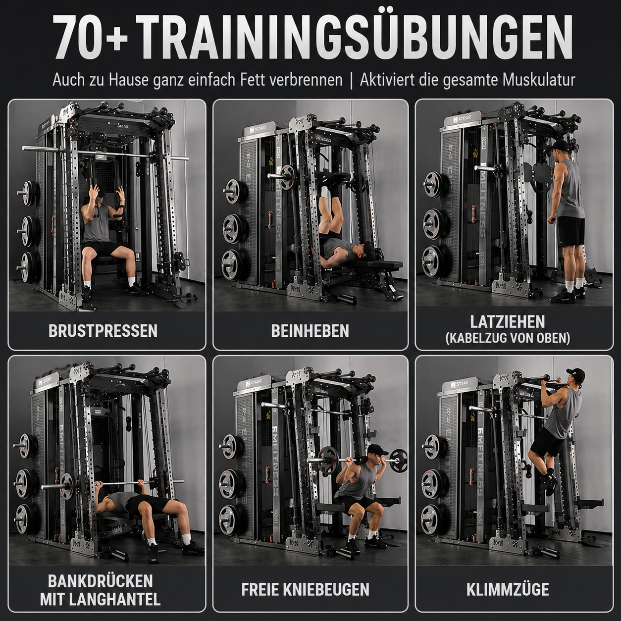 INNSTAR EM938K-A Smith Machine – 70+ Übungen für dein komplettes Home Gym