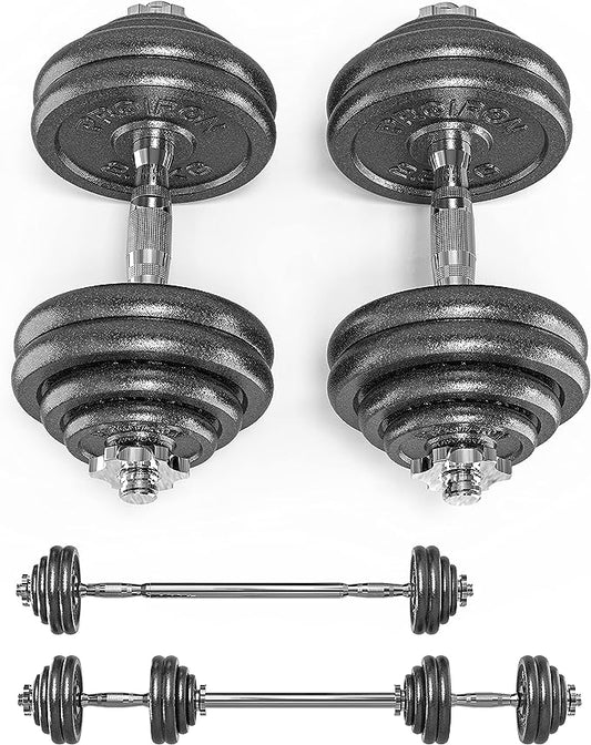 PROIRON Hanteln - Verstellbares 2-in-1 Hantelset 5-20/30 kg