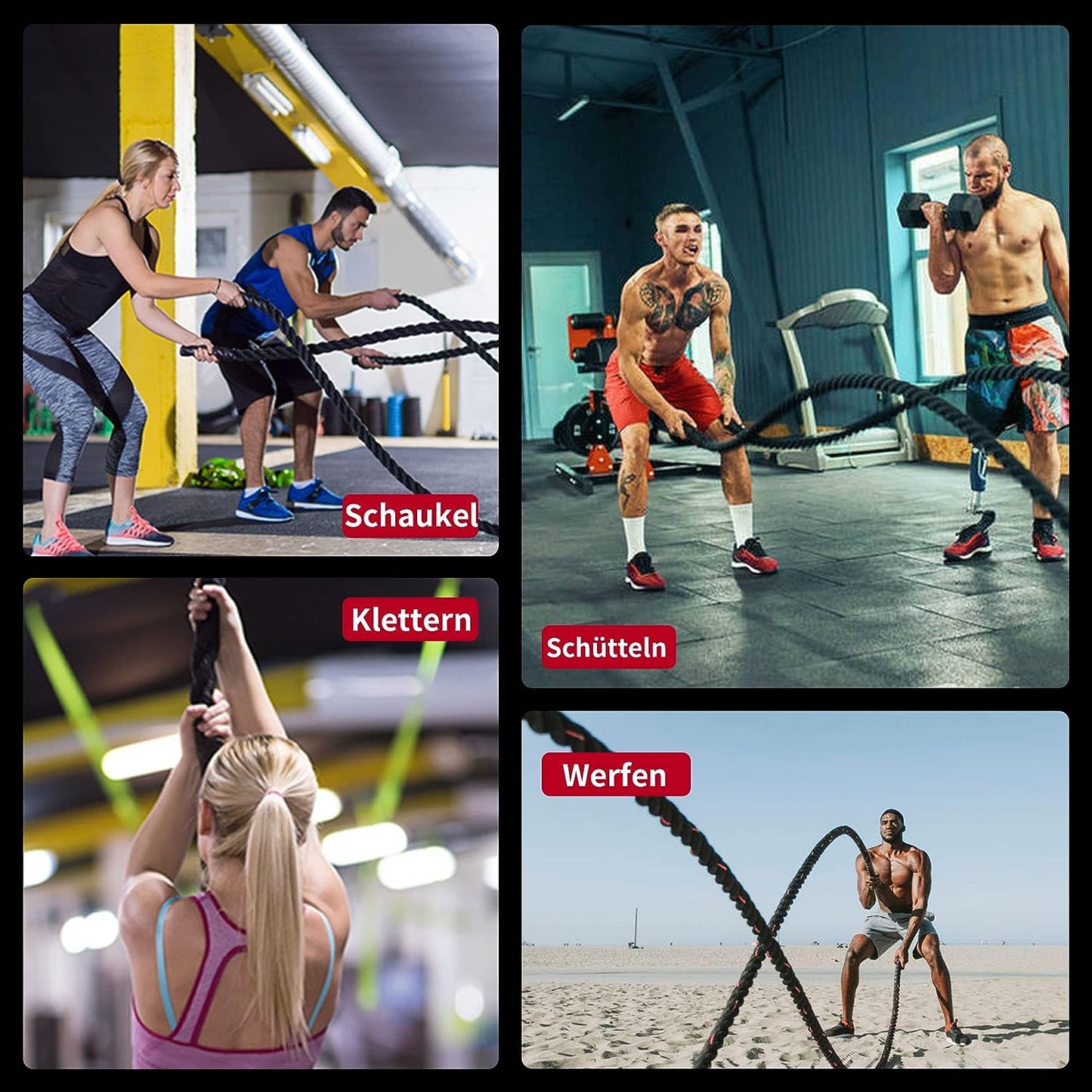 PROIRON 9M /12M Kampfseile für Fitnesstraining