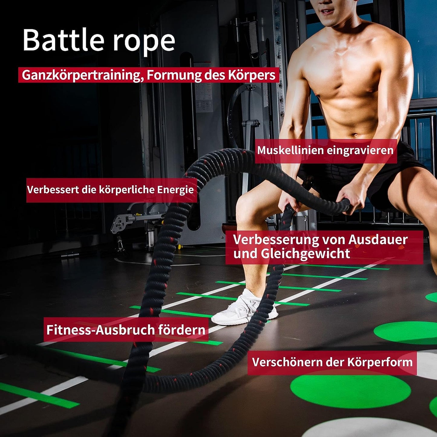 PROIRON 9M /12M Kampfseile für Fitnesstraining