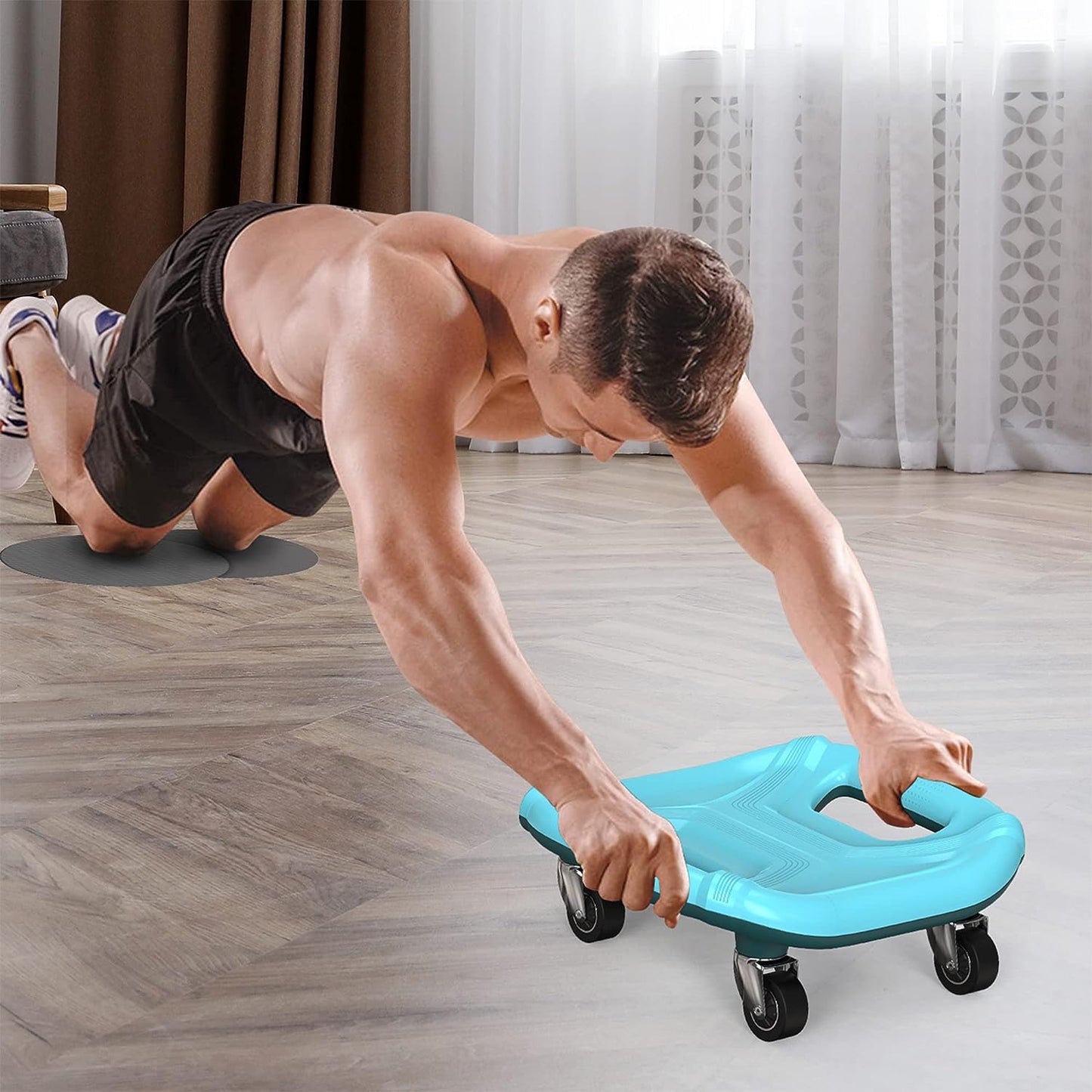 PROIRON Bauchtrainer Roller mit 4 stabilen Rädern