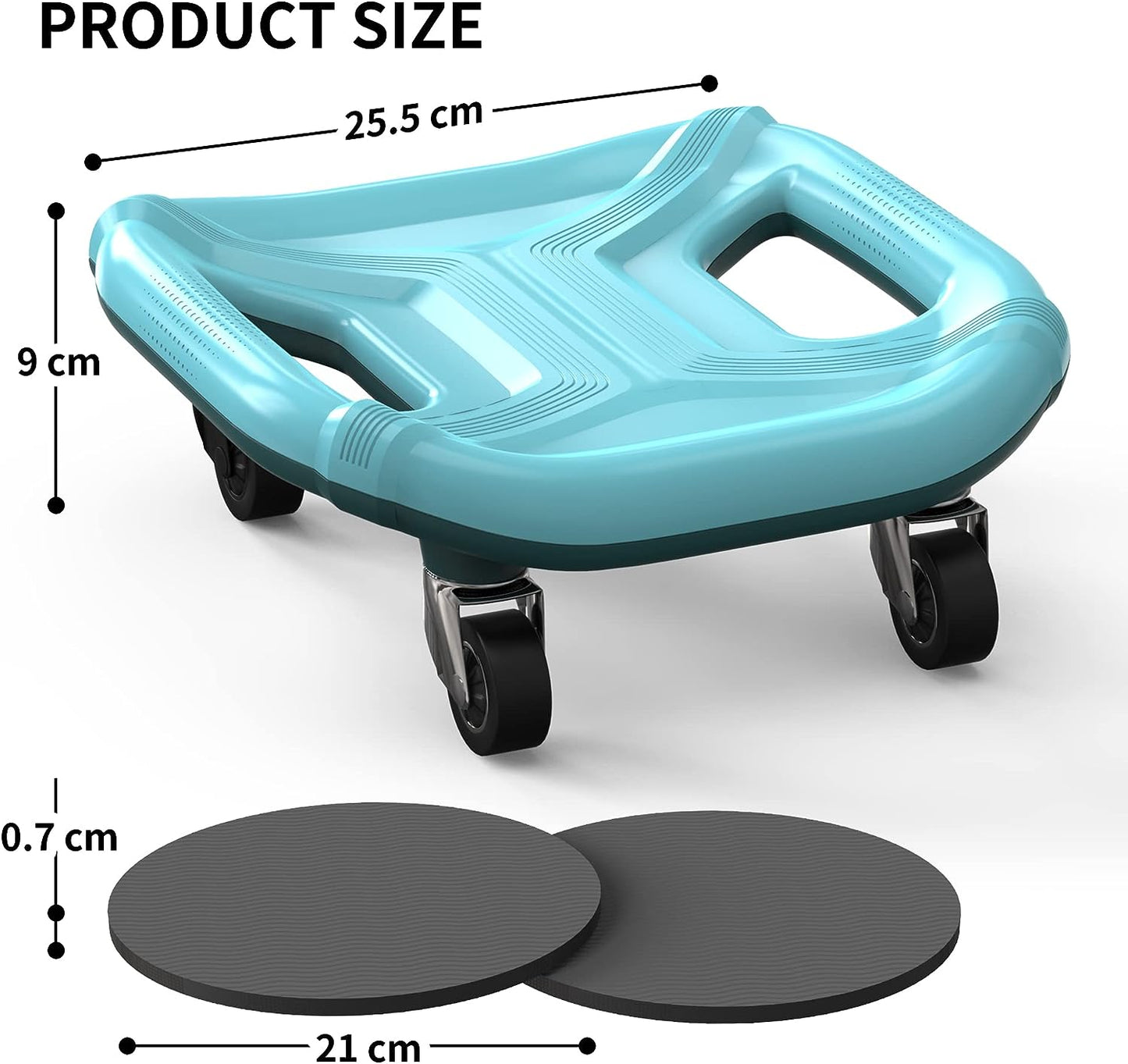 PROIRON Bauchtrainer Roller mit 4 stabilen Rädern