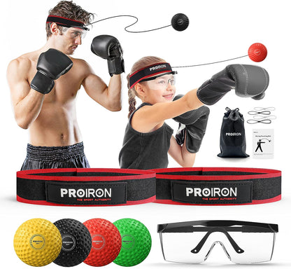 PROIRON Boxen Reflexball - Verbessere die Reaktionsgeschwindigkeit und Koordination