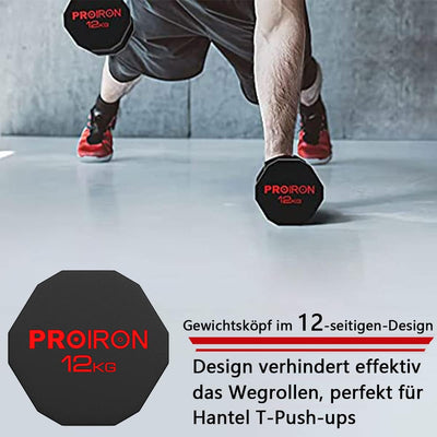 PROIRON Hexagon Hanteln - Dein tägliches Krafttraining (3-24 kg)