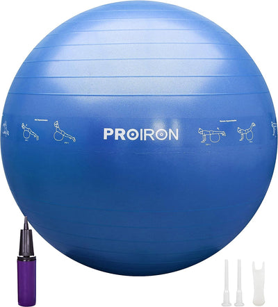 PROIRON Gymnastikball - Robuster Fitnessball mit Luftpumpe