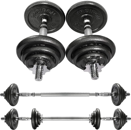 PROIRON Hanteln - Verstellbares 2-in-1 Hantelset 5-20/30 kg