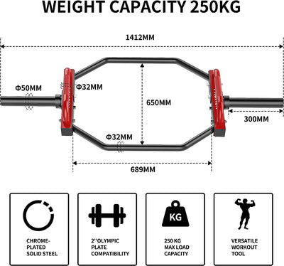 PROIRON Hexagon Olympic Hantelstange für vielseitiges Training