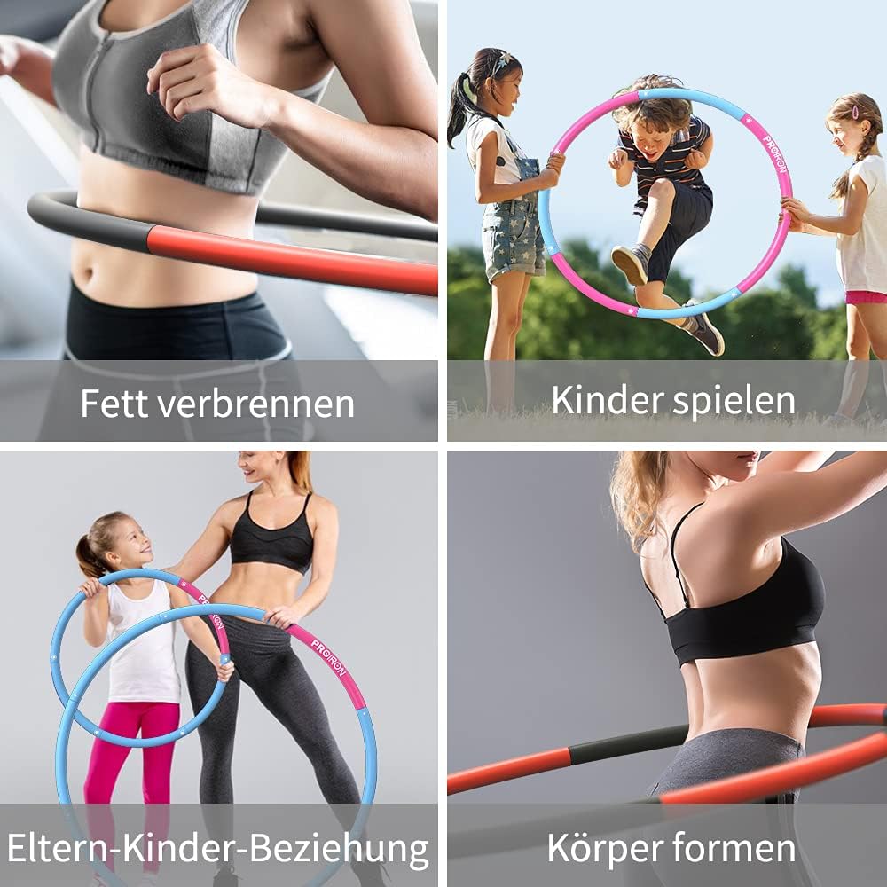 PROIRON Hula Hoop für Erwachsene und Kinder mit Gewicht