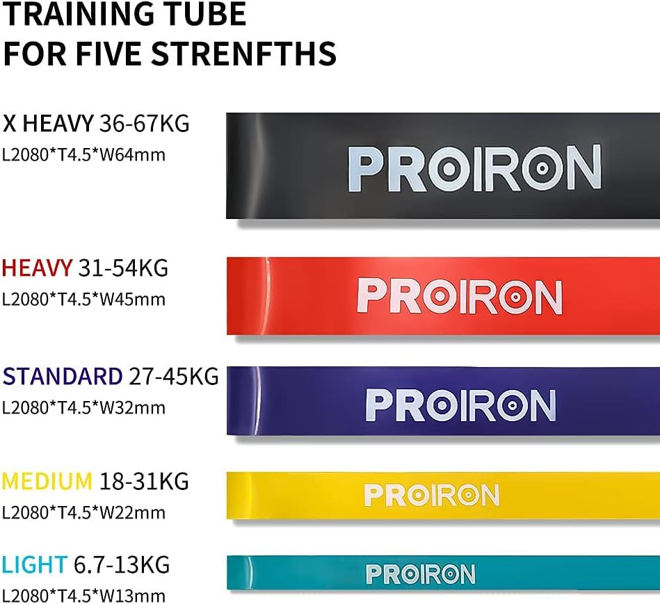 PROIRON Widerstandsbander Set fur Kraftraining Pull Up Fitnessbander