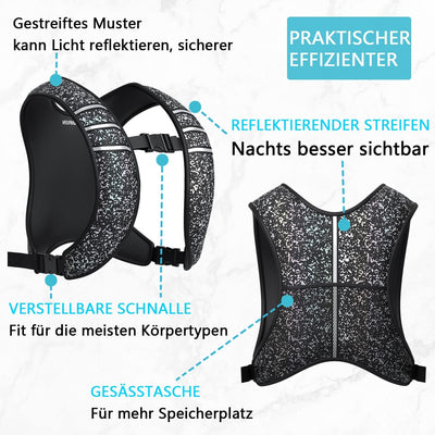 PROIRON Sandfreie Gewichtsweste mit Reflexstreifen - Für Krafttraining und Nachtläufe