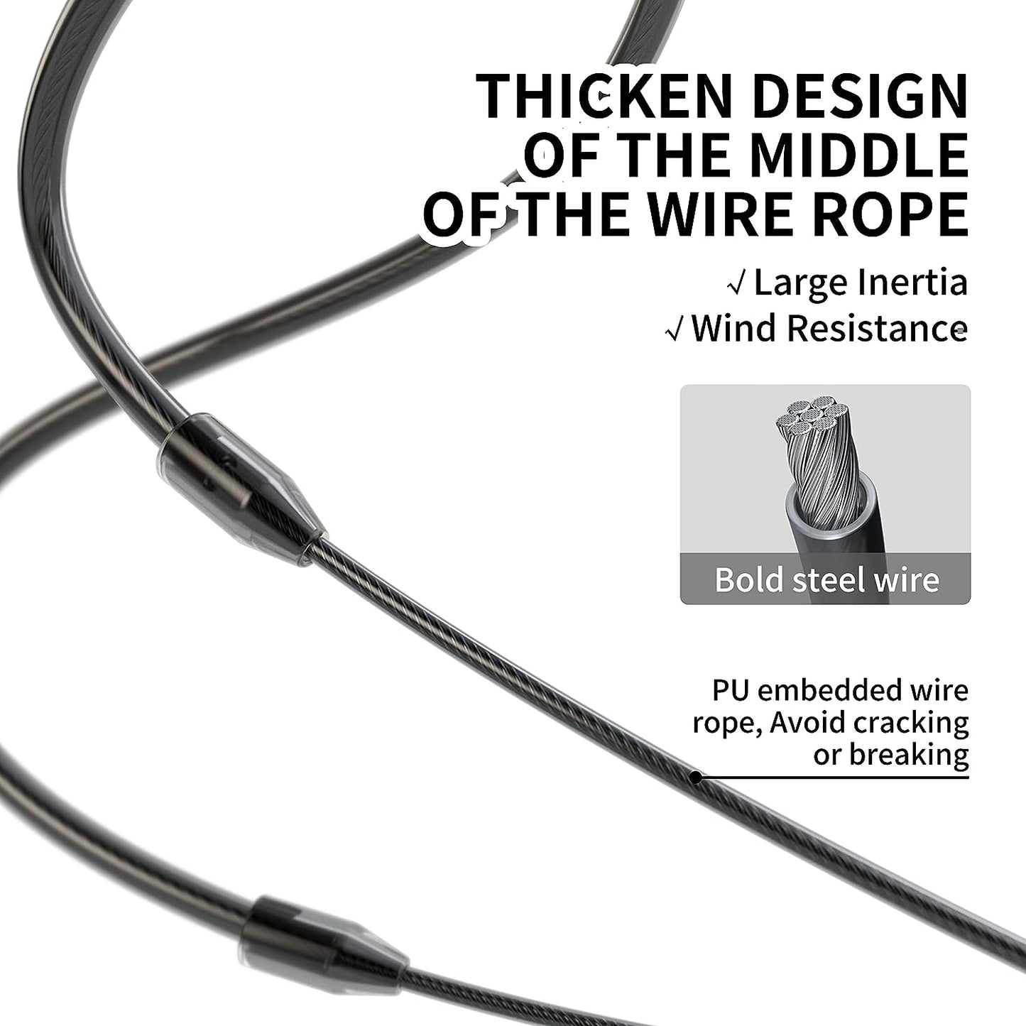 PROIRON Springseil Speed Rope 3M - Für Fitness, Ausdauer und Gewichtsabnahme