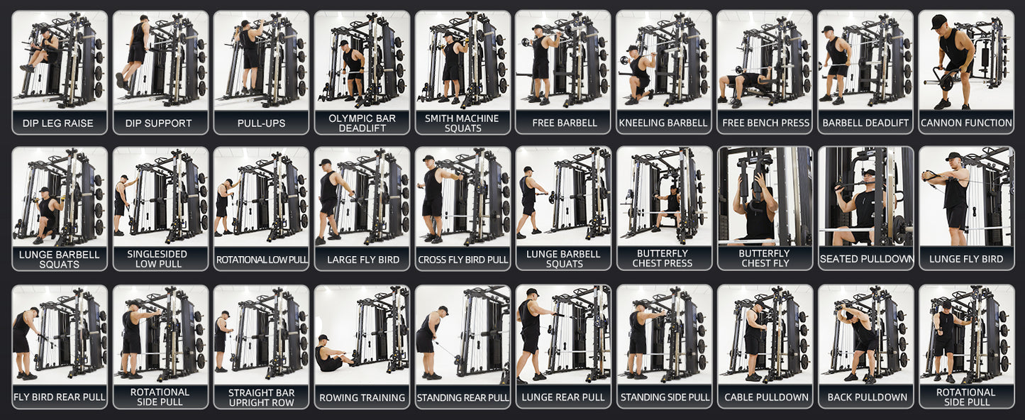INNSTAR EM938K-A Smith Machine – 70+ Übungen für dein komplettes Home Gym