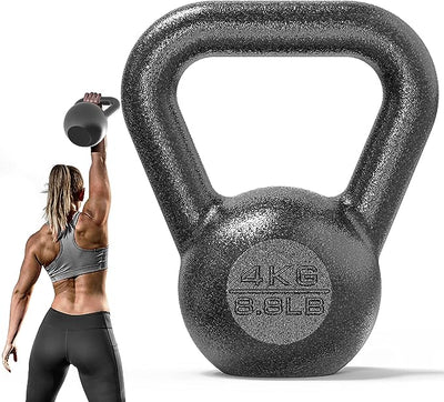 PROIRON Kettlebell Gusseisen, Gewichtsstufen 4-24 kg - Schwarze Kettlebells